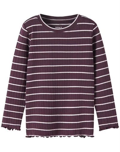 Name It - NMFOlena Slim Top - Mauve Wine